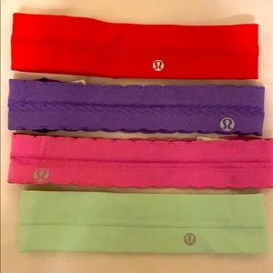 Set of 4 assorted lululemon headband